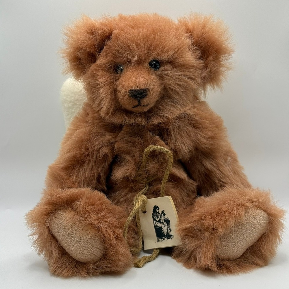 VTG Patty McGillis Artist Handcrafted Mohair Teddy Bear Cinnamon Brown 13" Bone
